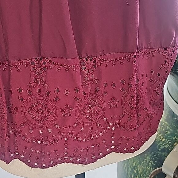 Knox Rose pullover bohemian style long sleeve top with lace size medium - Picture 6 of 12